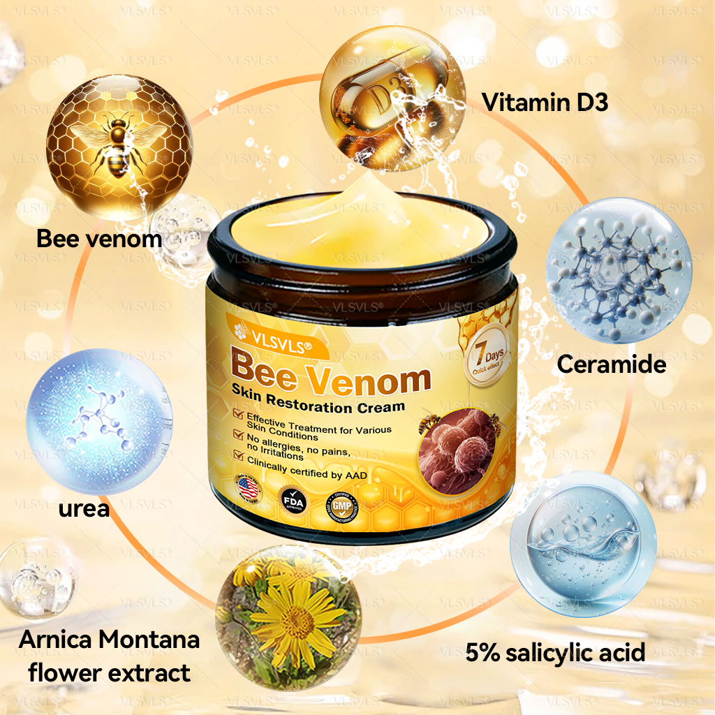 VLSVLS® Bee Venom Skin Restoration Cream (Suitable for use byindividuals of all ages & AAD recommends)✅