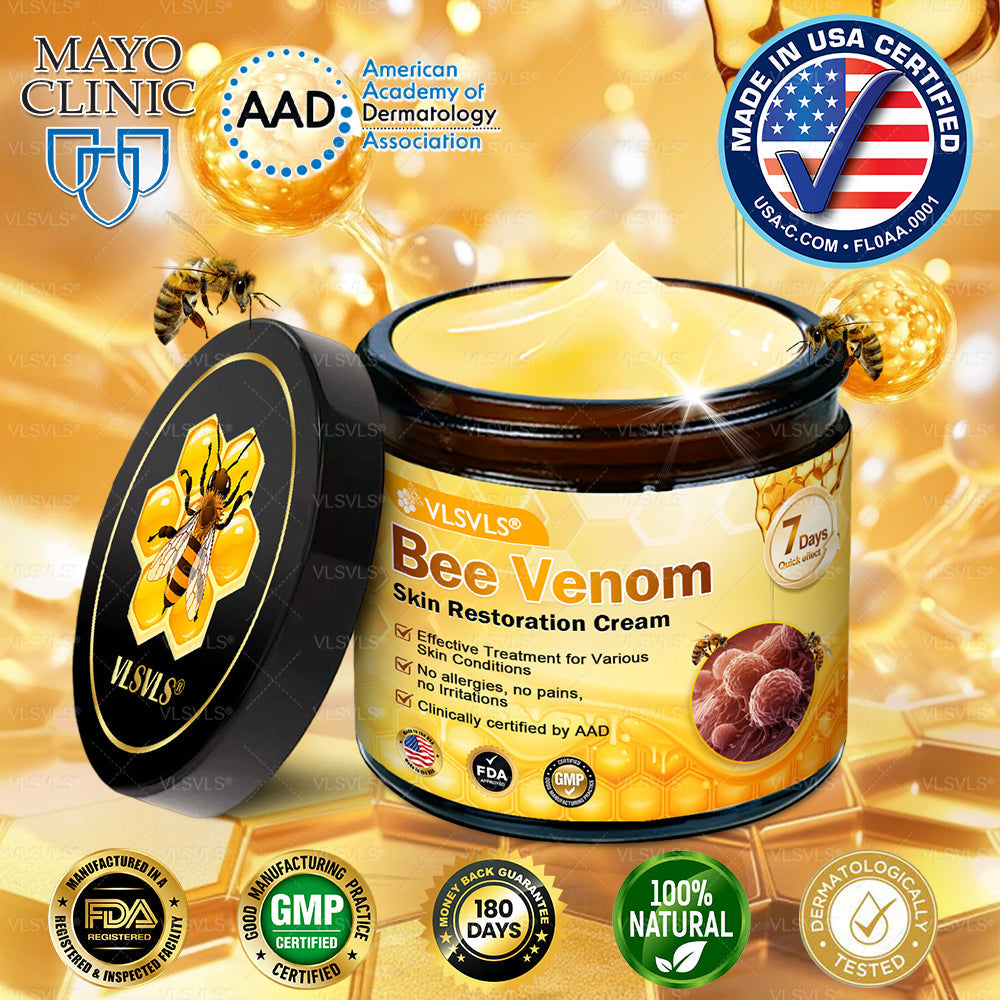 VLSVLS® Bee Venom Skin Restoration Cream (Suitable for use byindividuals of all ages & AAD recommends)✅